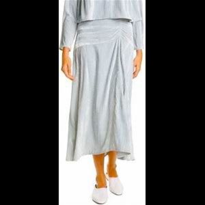 Vince Velvet Skirt in Seafoam